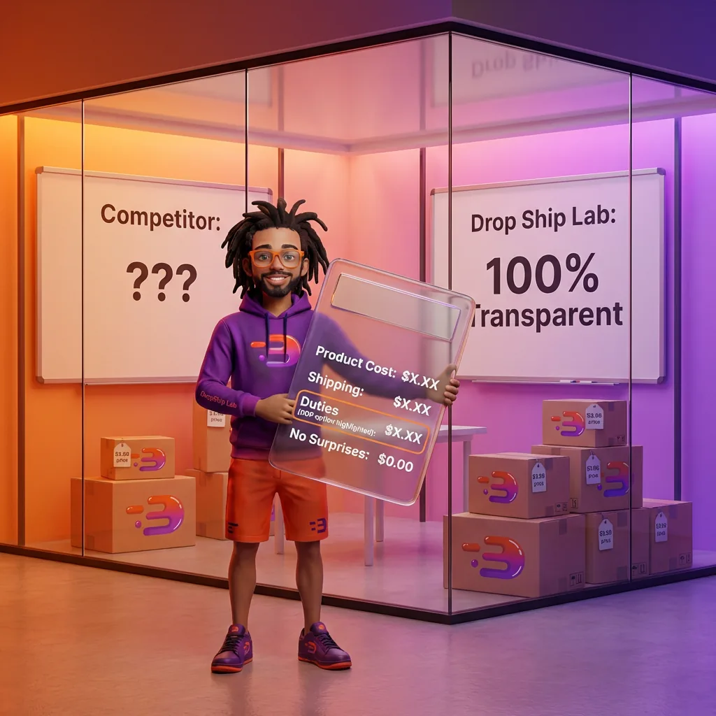 Transparent pricing for dropshipping fulfillment