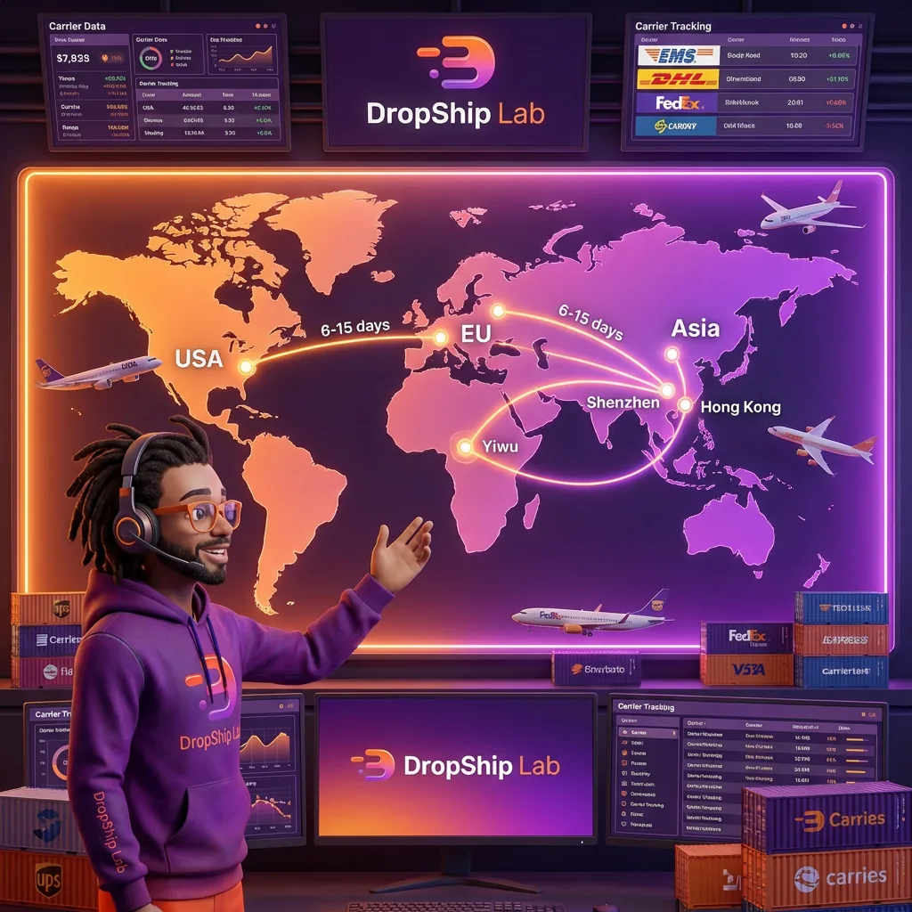 Logistics hub for worldwide ecommerce shipping